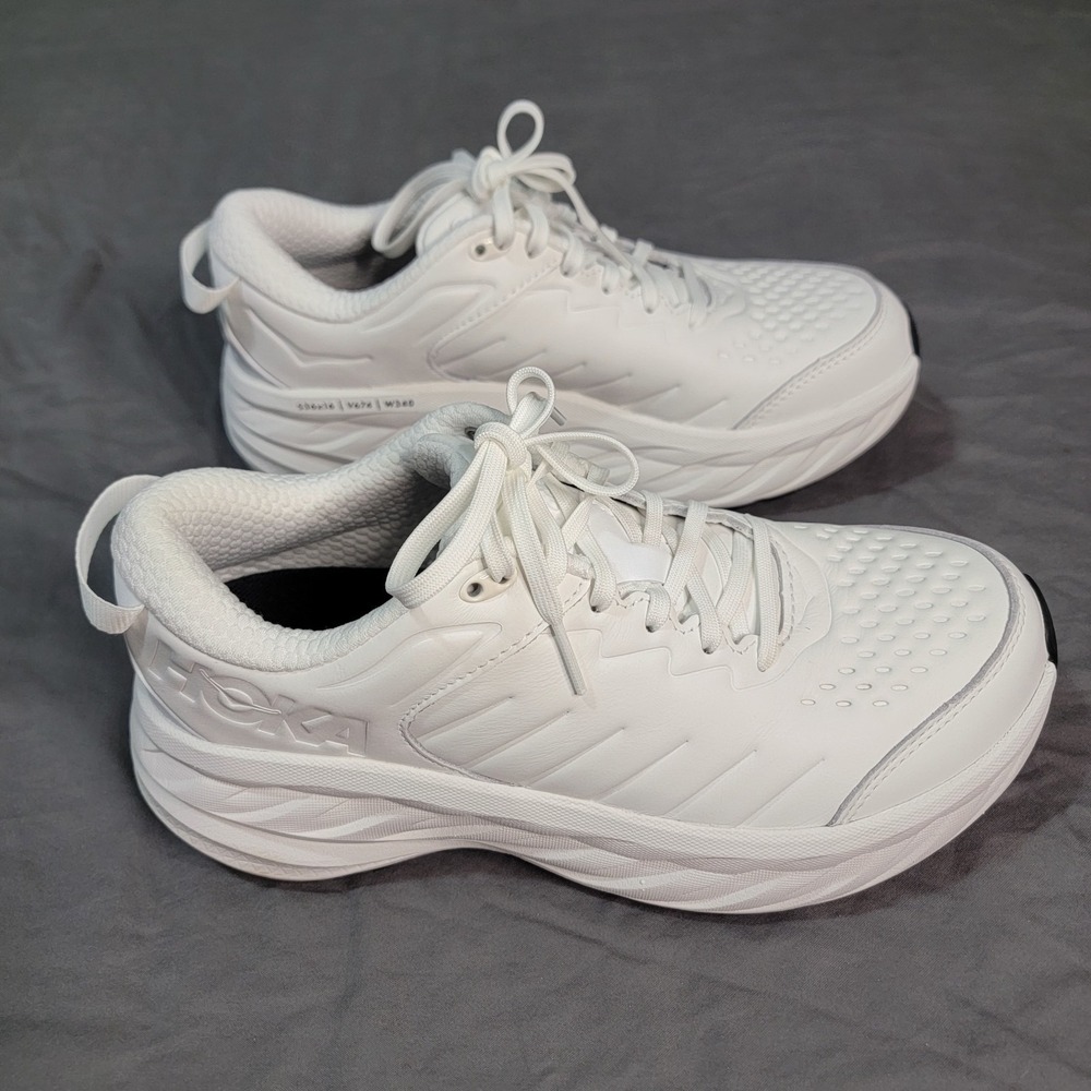 Hoka Bondi SR Running Shoes Womens 9 US White Work Sneaker Slip Resistant - Picture 9 of 14